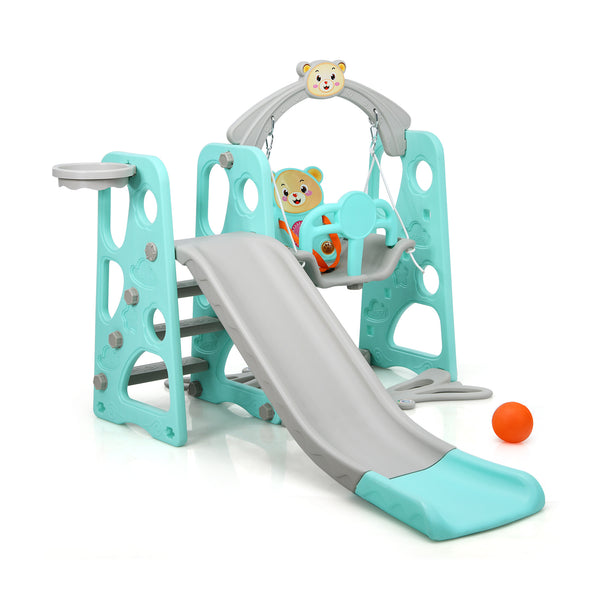 3-in-1 Toddler Climber and Swing Set Slide Playset