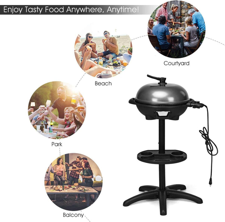 1350 W Outdoor Electric BBQ Grill with Removable Stand – Mecale